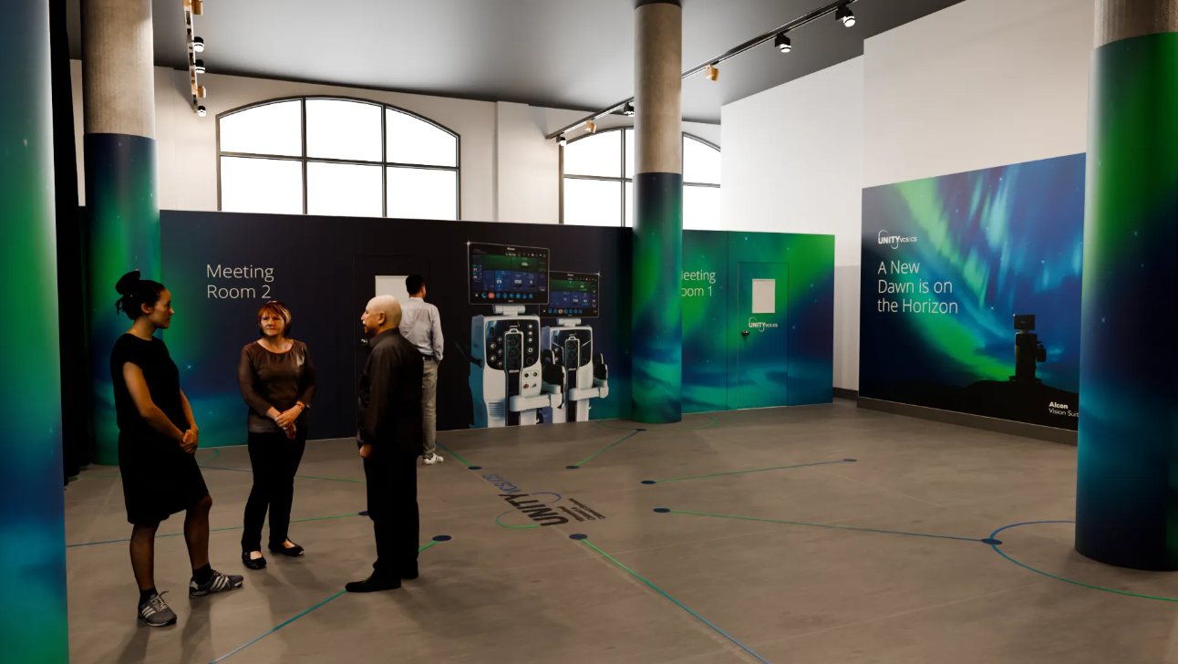 [CONFIRM] Alcon and UNITY booth design from AAO 2024.